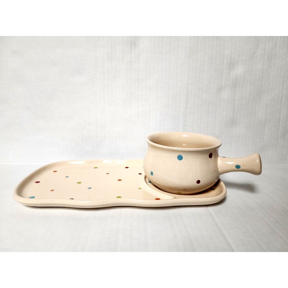 Temp-tations‎ Polka Dot 18-ounce Soup Mug & Sandwich Set  Discontinued